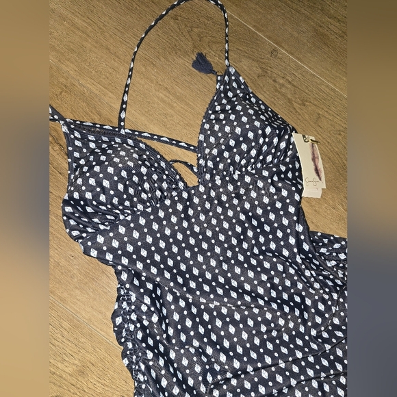 Jessica Simpson Navy and White One Piece Swimsuit - Picture 11 of 13